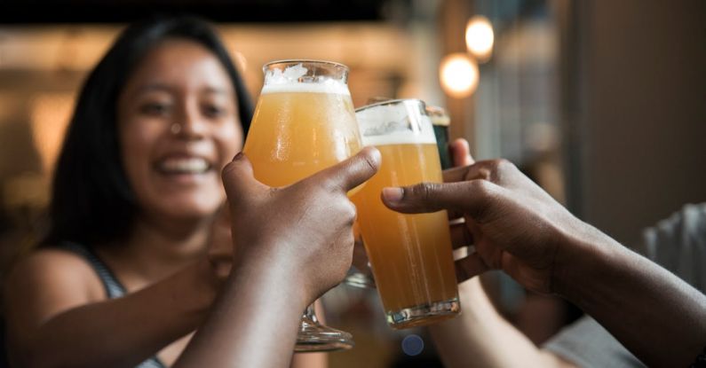 Happy Hour - People Doing Cheers Inside Building