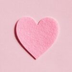 Small Spaces - Paper Heart on Light Pink Background